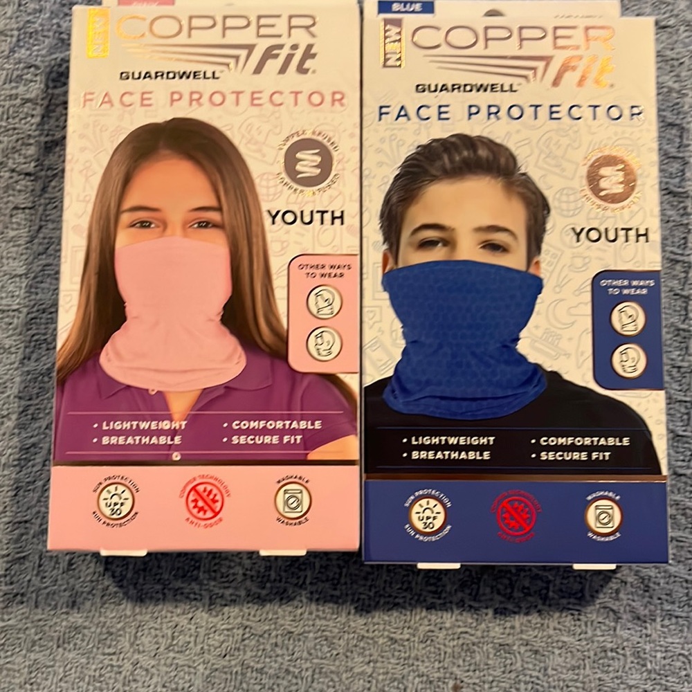 Brand new copper fit youth facemask